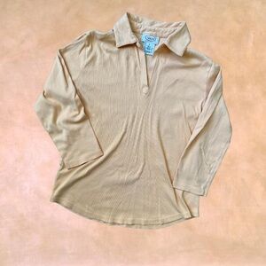 Vintage 90's Talbots Quarter Sleeve Collared Shirt